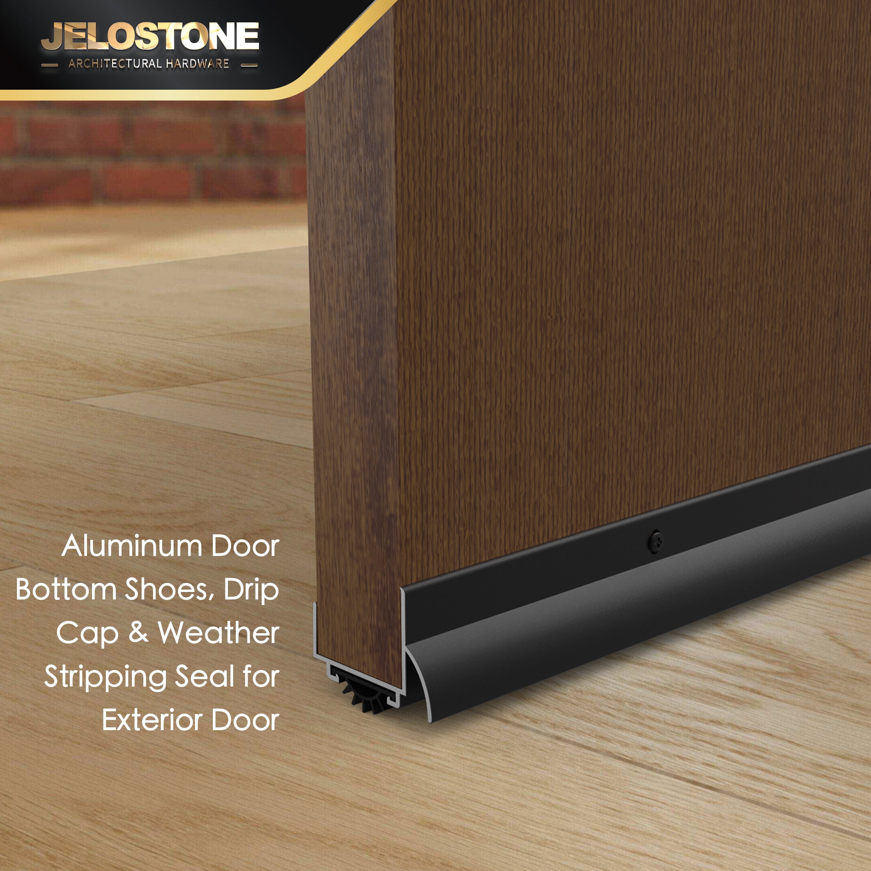 JELOSTONE 36 Inch U-Shaped Aluminum Door Bottom Sweep with